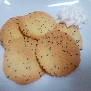 薄焼きパリパリ♪おから黒ごまクッキー(＾＾)